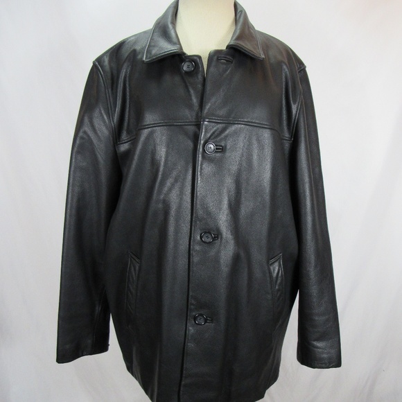 brooks brothers men's leather jacket